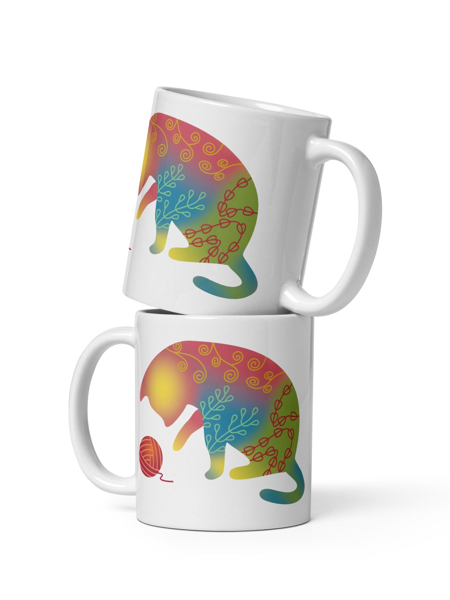 Cat with Yarn 11 oz Mug product image (3)