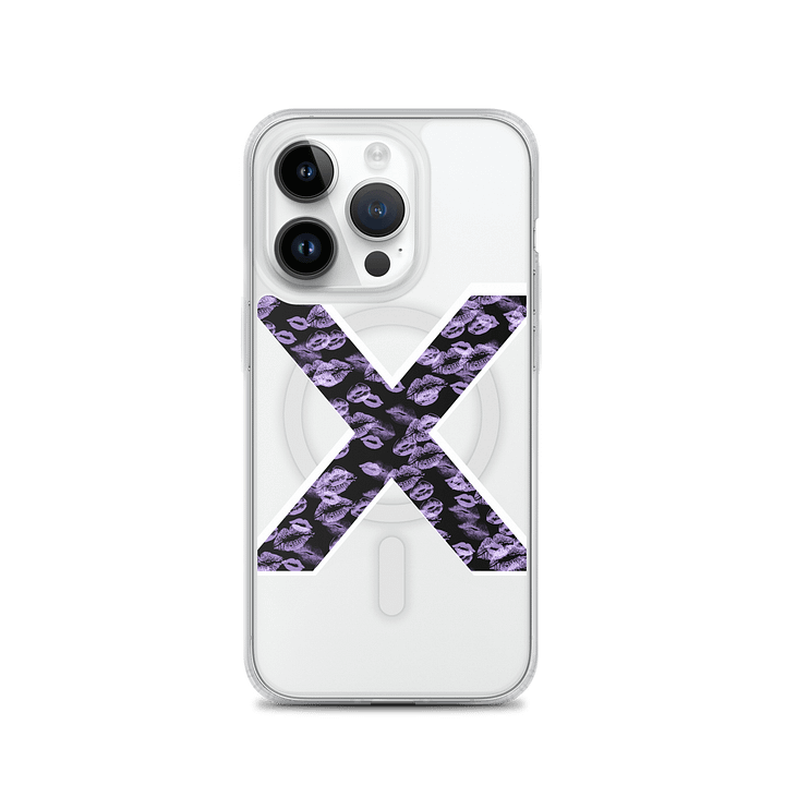 Black X Lilac Lipstick Kisses Phone Case product image (2)