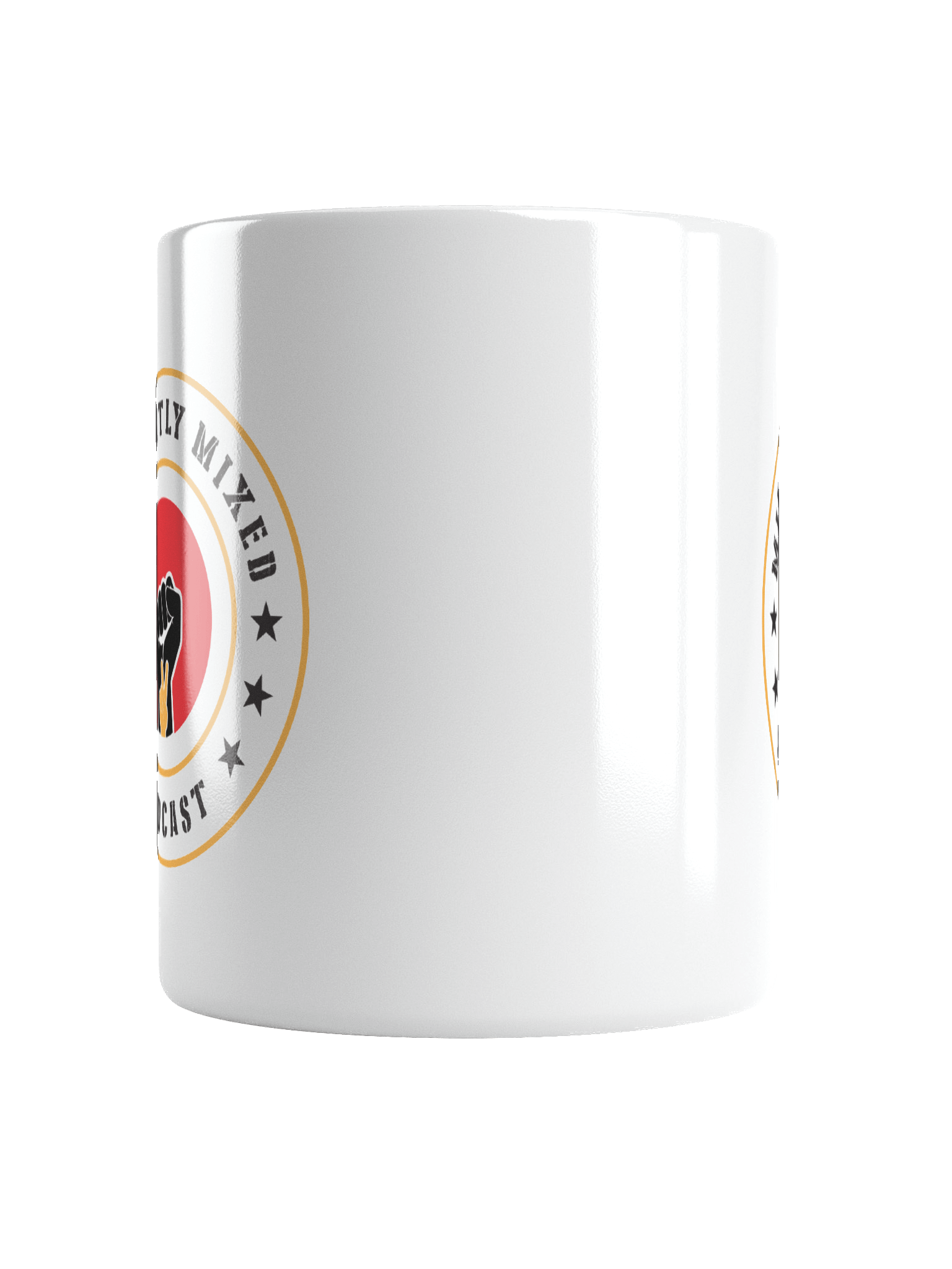 Militantly Mixed Podcast Logo White Glossy Mug product image (18)