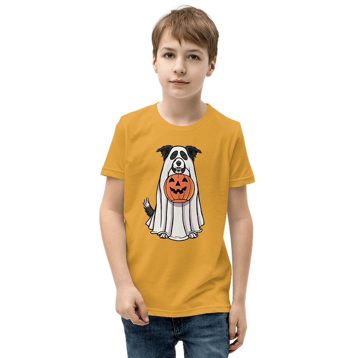 Halloween Border Collie(Black & White) Youth T-Shirt product image (17)