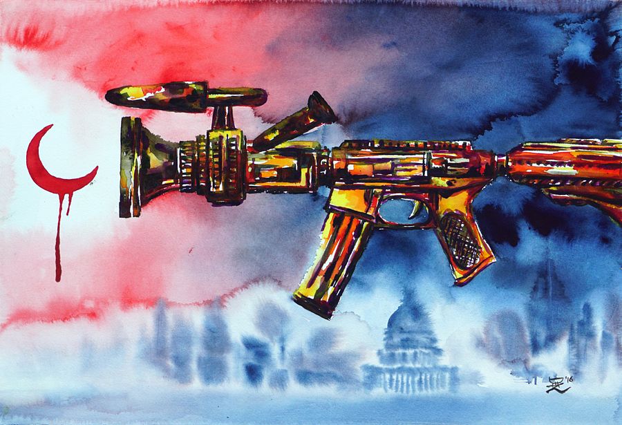 "The Bloody Moon" Painting by Deni Je product image (1)