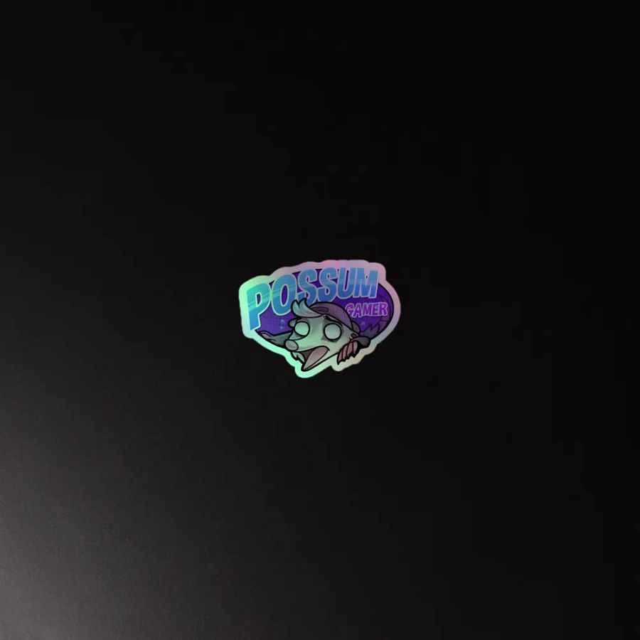 Possum Gamer Holographic Sticker product image (4)