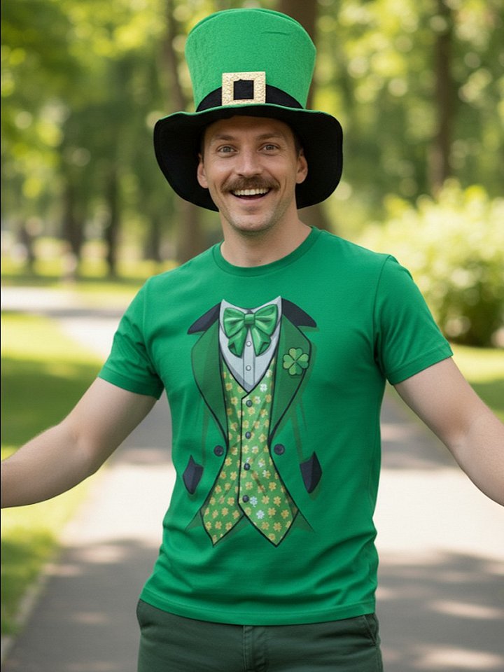 Leprechaun Tuxedo Costume Tee product image (1)