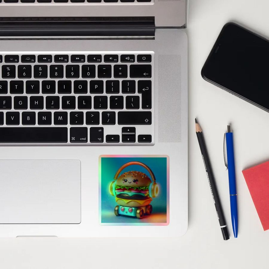 Whimsical Burger Beats Sticker Set product image (12)