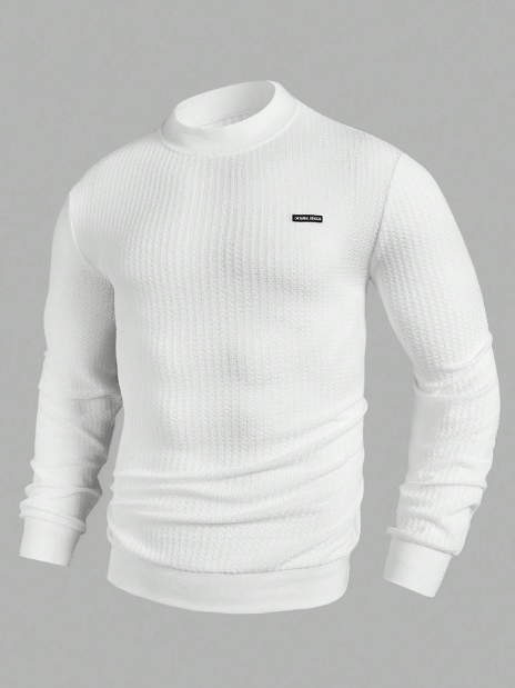 Manfinity RelaxMax Men's Casual Pullover Long Sleeve Sweatshirt With Stand Collar product image (1)