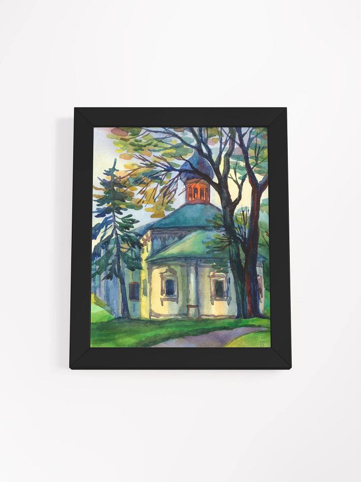 Enchanting Chapel Watercolor Poster - Architectural Heritage product image (3)