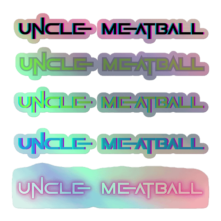 Uncle Meatball Holographic Sticker Sheet product image (2)