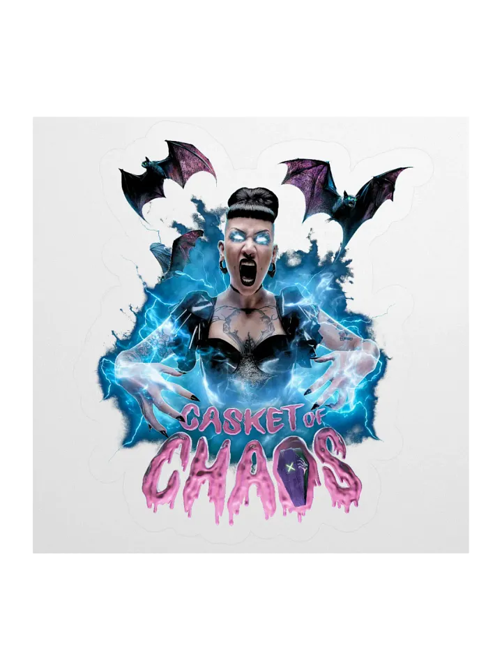 Casket of Chaos Horror Kiss Cut Sticker product image (1)