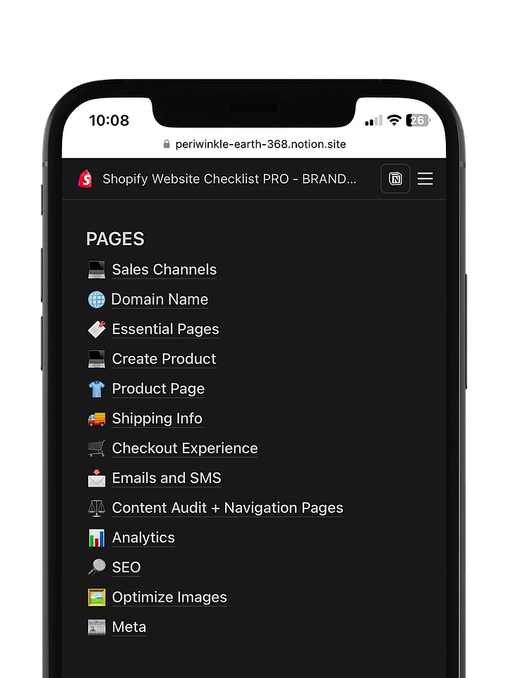 Shopify Website Checklist LITE product image (2)