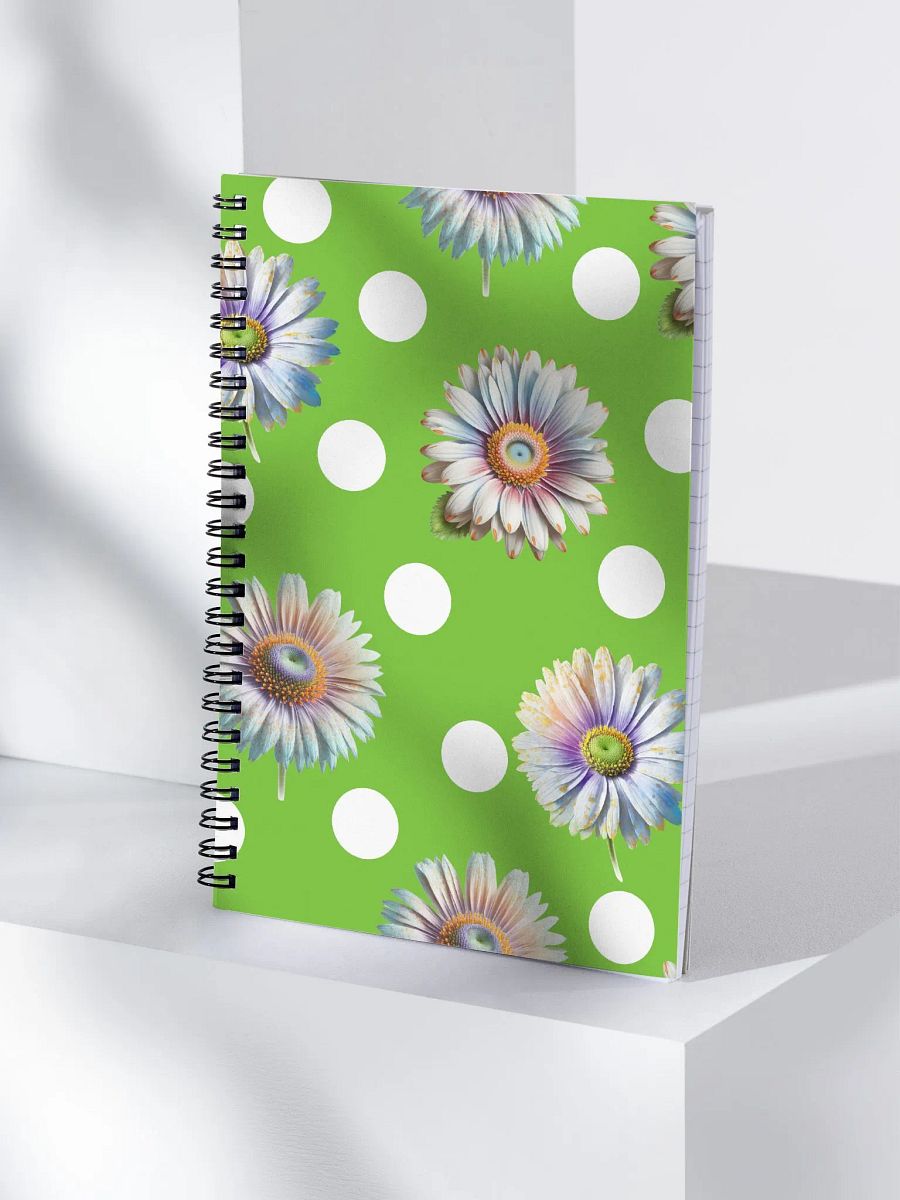 Lime Green Daisy & Dots Notebook product image (4)