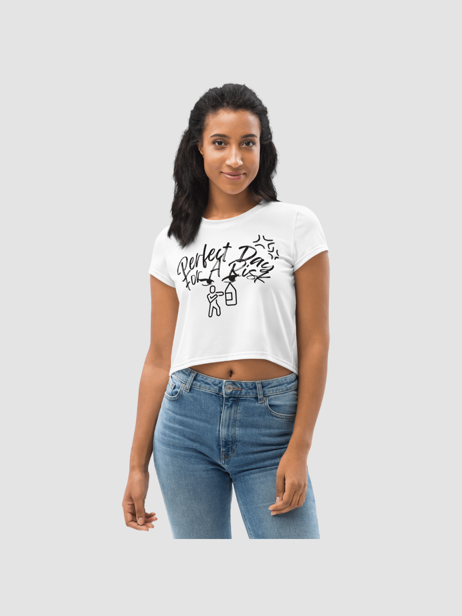 [High Risk ENT.] All-Over Print Crop Tee product image (1)