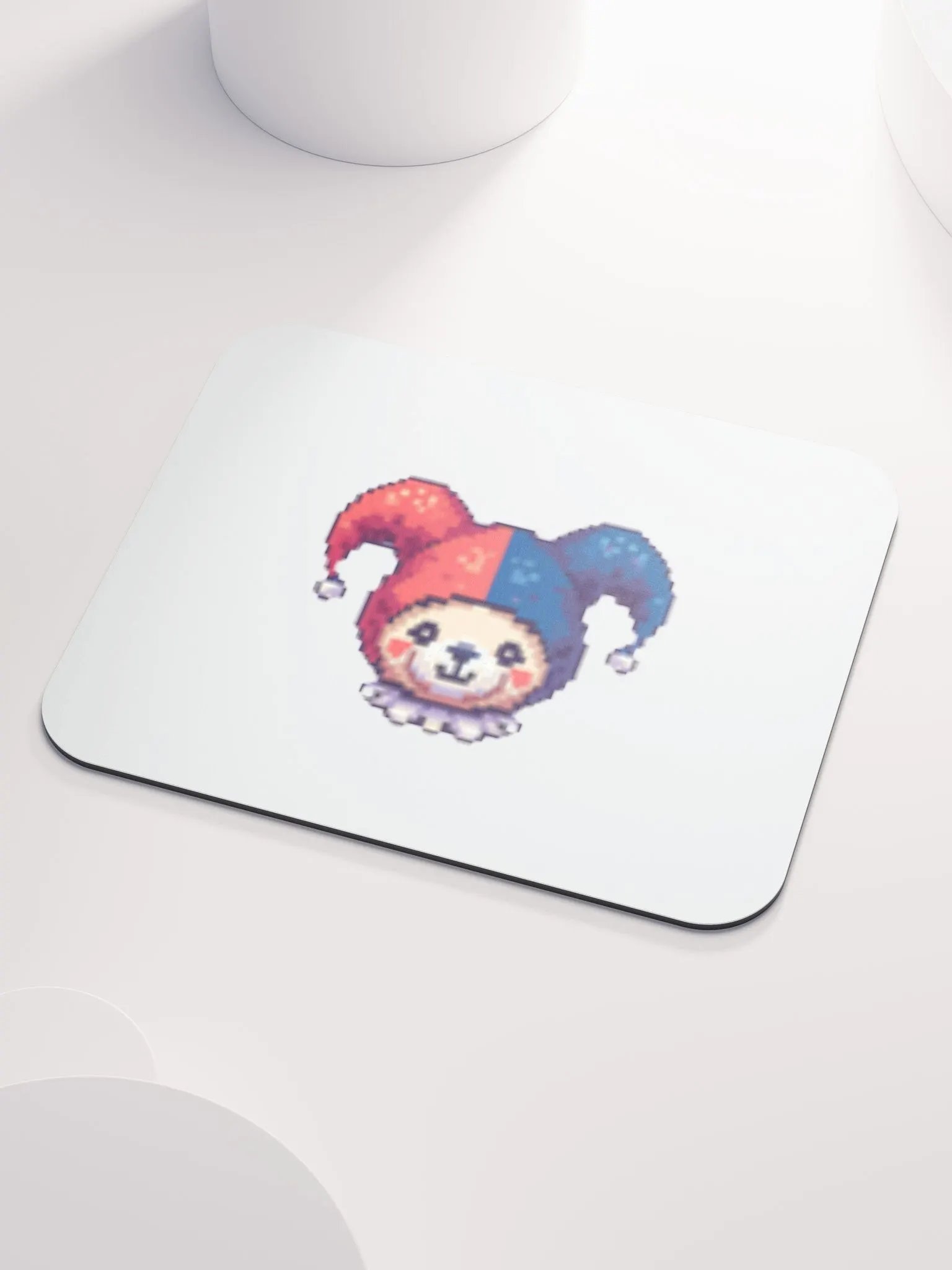 Pixel Art Teddy Bear Jester Mouse Pad product image (3)