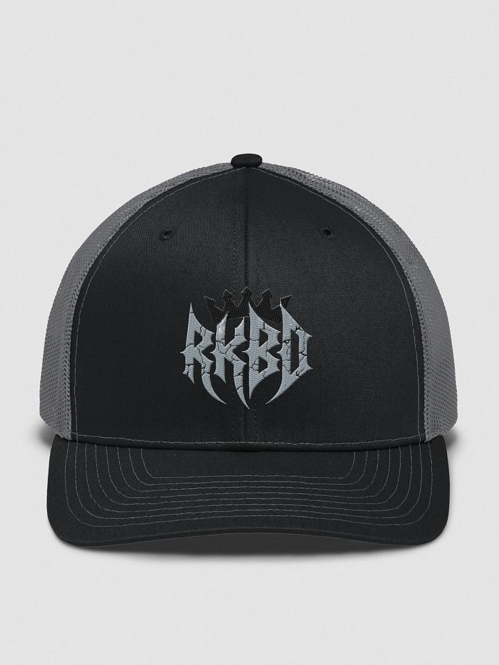 RKBD Crown Trucker Hat – Black Front, Grey Mesh, 100% Rebellion product image (1)
