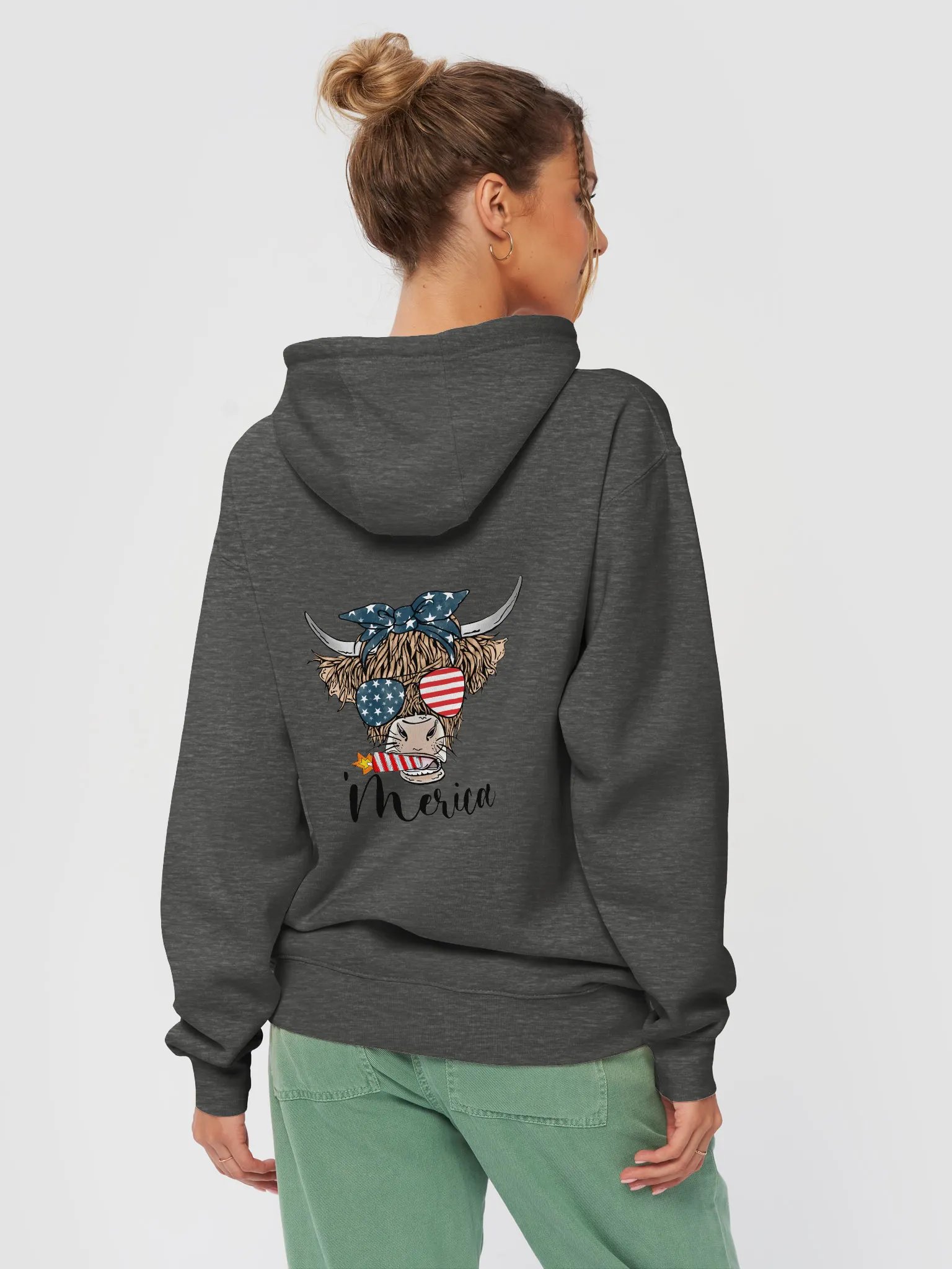 Mann Pyro Hoodie (Patriotic Cow) product image (4)