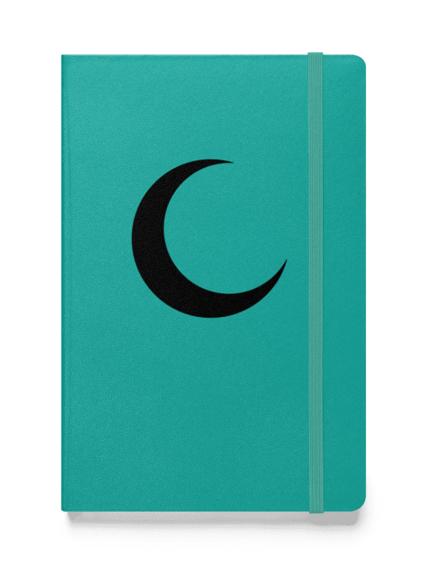 Crescent Moon Notebook – Deep Black Print product image (5)