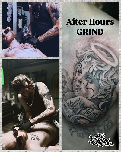 Tattooed the homie last night. Happy Birthday to the broski @inkbypaid wishing you many blessings and plenty of years to follow.
