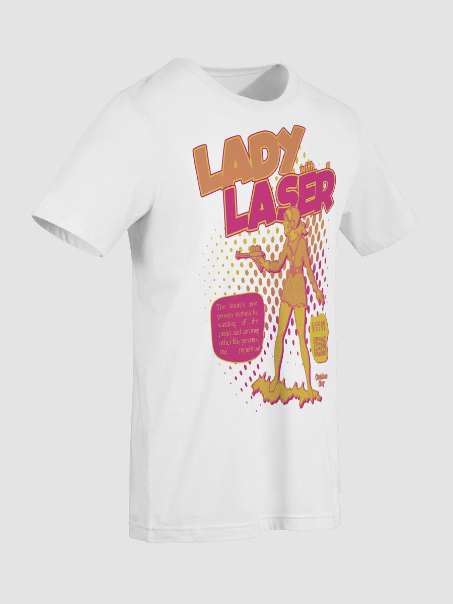 "Lady With A Laser" Retro Comic Tee (Malibu Colorway) product image (5)
