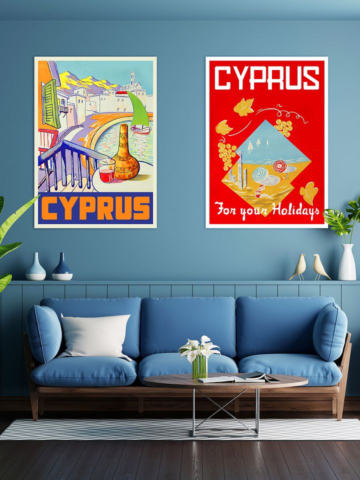 Cyprus, Nicosia 1929 — retro travel poster, vintage travel art print, retro travel wall art product image (2)