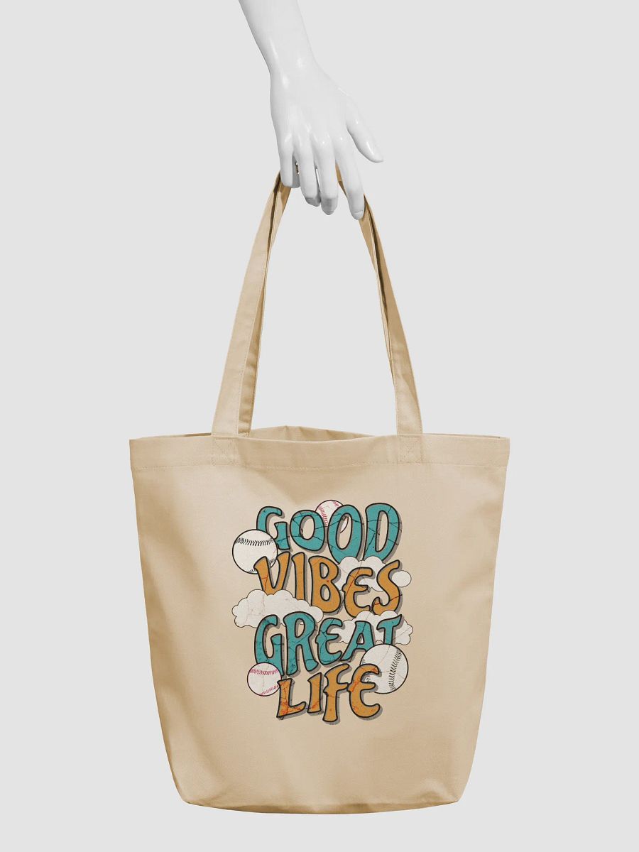 Good Vibes Great Life Baseball Tote product image (6)