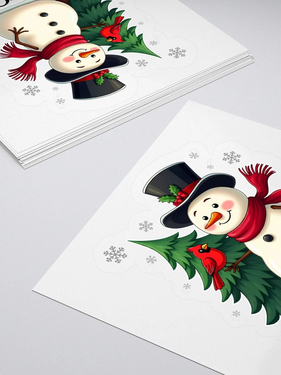 Let It Snow - Snowman with Cardinal Sticker product image (11)
