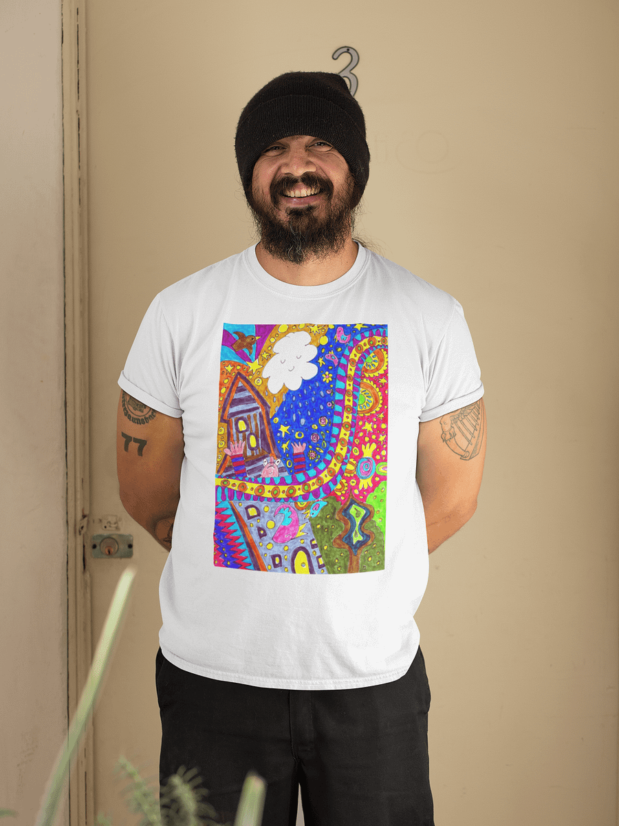 Abstract Doodle Art Golden Tower Moment Unisex T-Shirt product image (4)