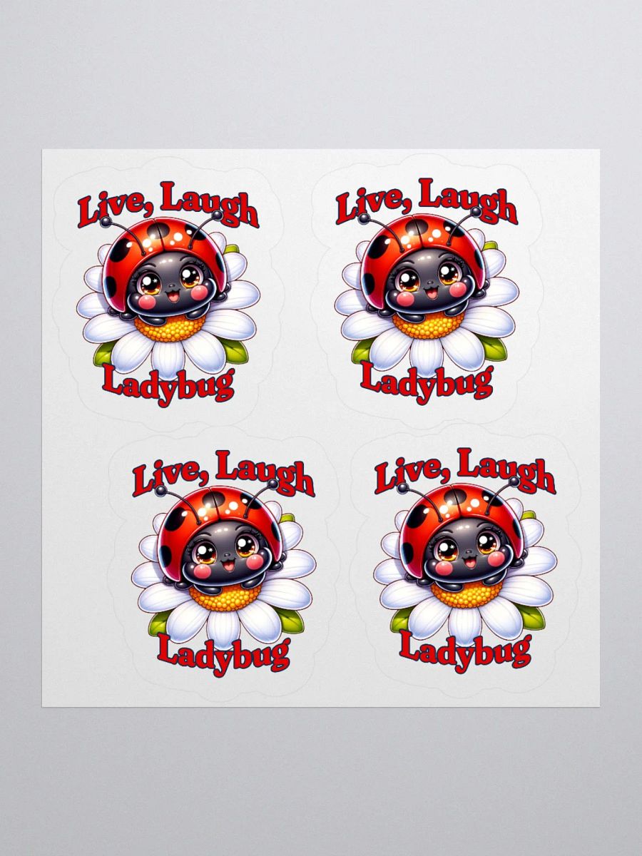 Live, Laugh Ladybug Kiss Cut Sticker product image (3)