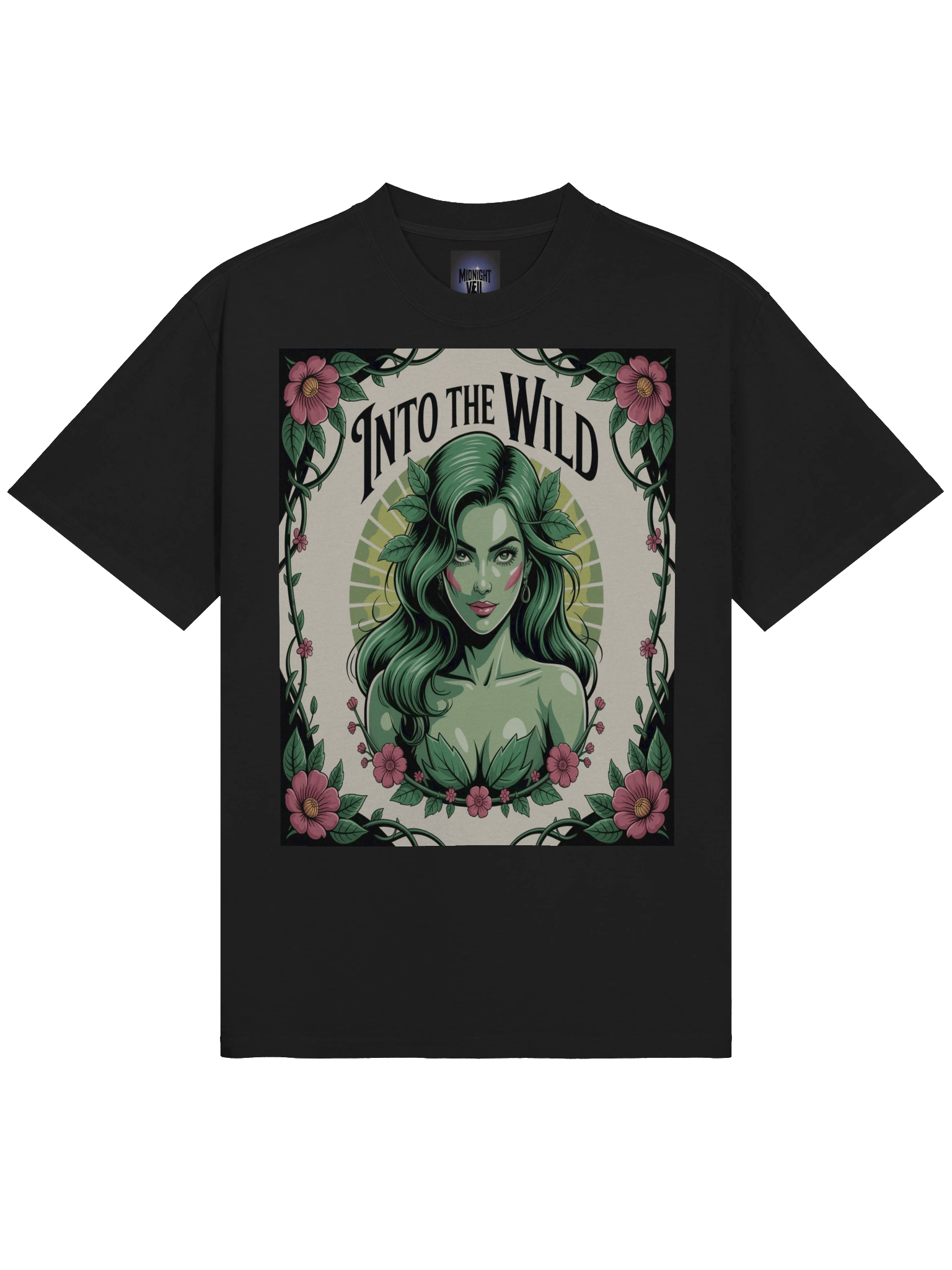 Into the Wild: Poison Ivy Enchanted Bloom Oversized Faded Unisex T-Shirt product image (5)