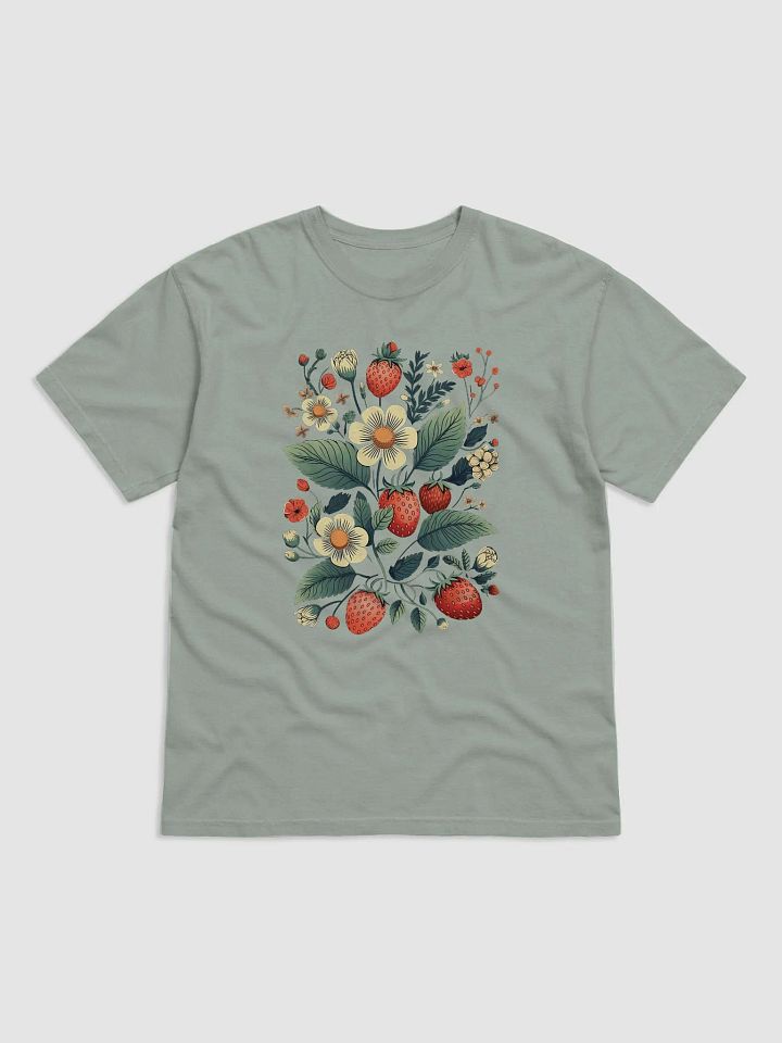 Strawberry Fruits and Flowers Cottagecore Aesthetic T-Shirt(3) | Cottagecore, Forestcore, Fairycore, & Goblincore Shirt Design product image (2)