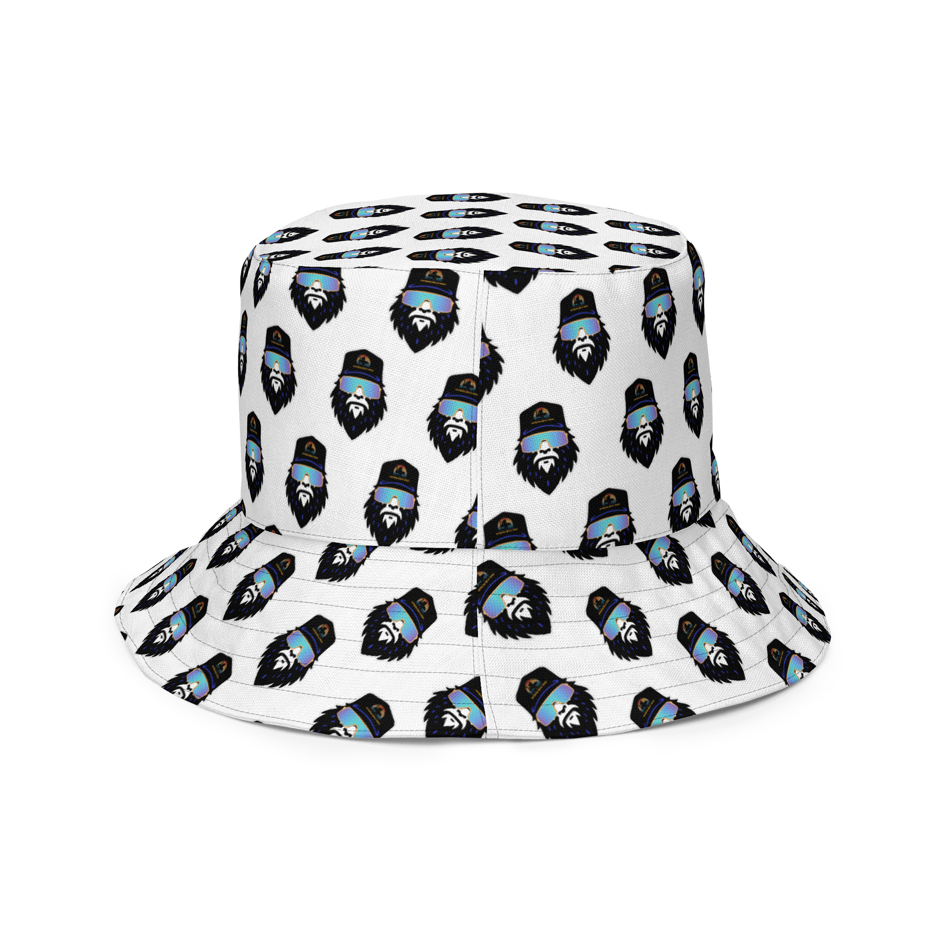 Synthwave/Bigfoot Monogram All-Over Print Reversible Bucket Hat product image (4)