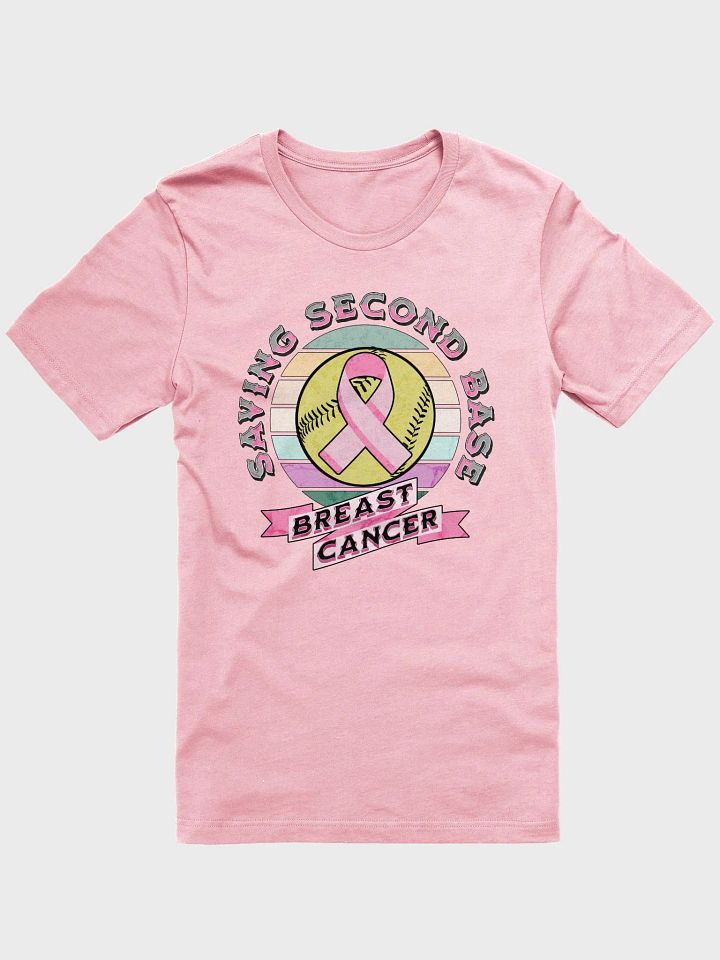 Saving Second Base Breast Cancer Softball T-Shirt product image (22)