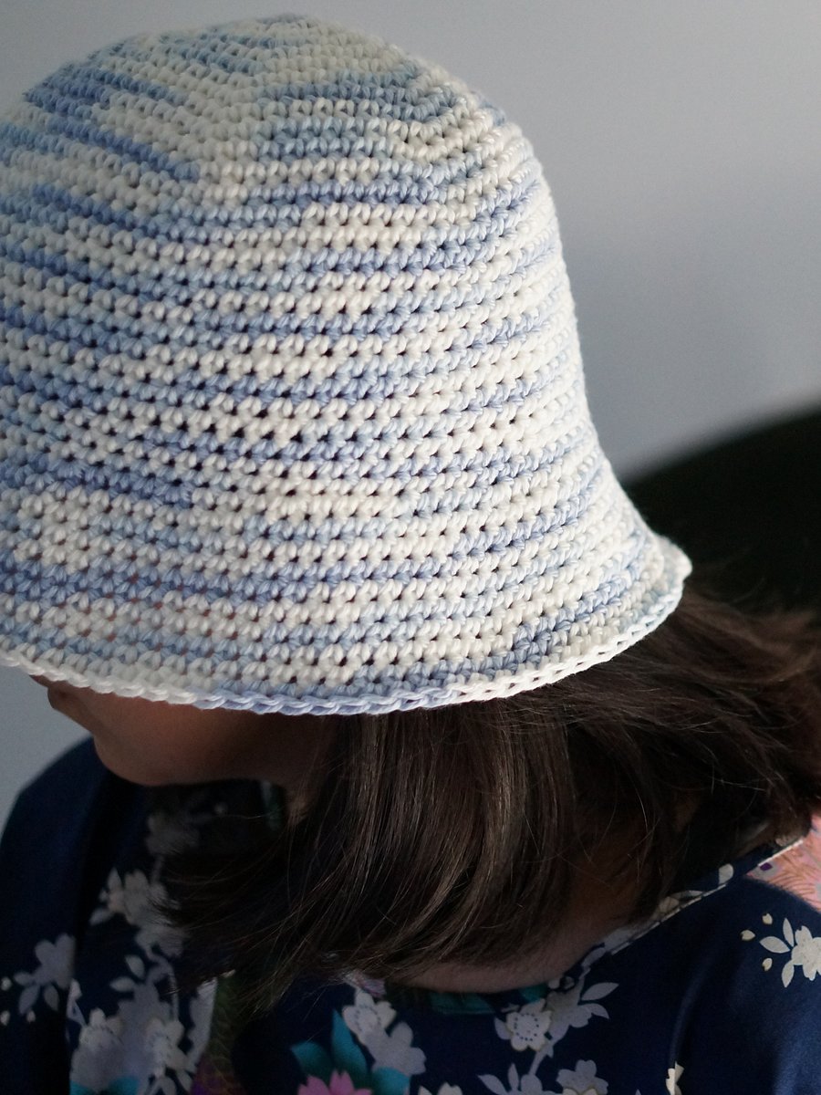 Perfect single crochet bucket hat pdf pattern product image (1)