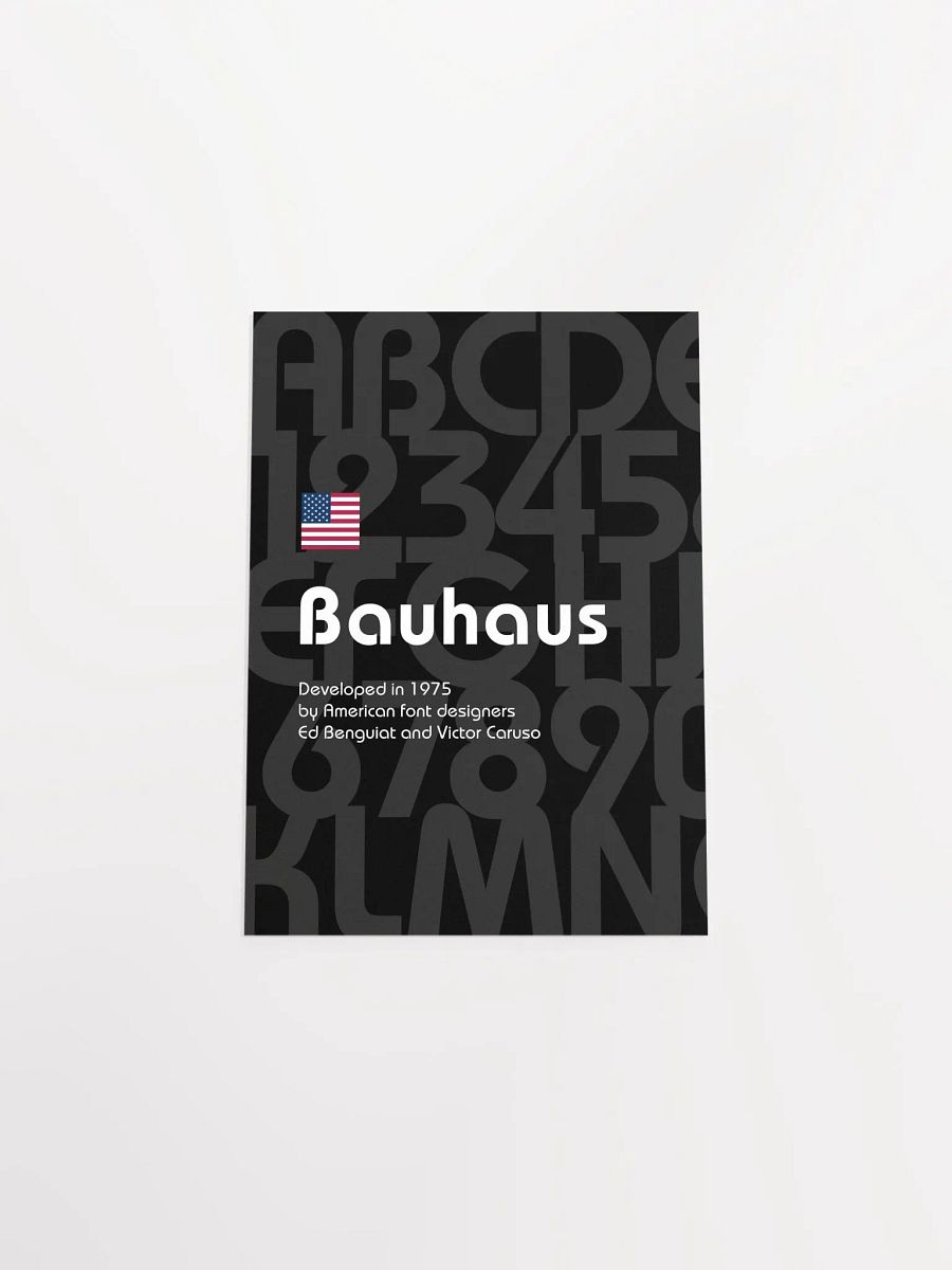 Bauhaus font, 1975 — design typography poster, abstract print, aesthetic art poster, modern poster, typography wall decor, 1950s poster product image (9)