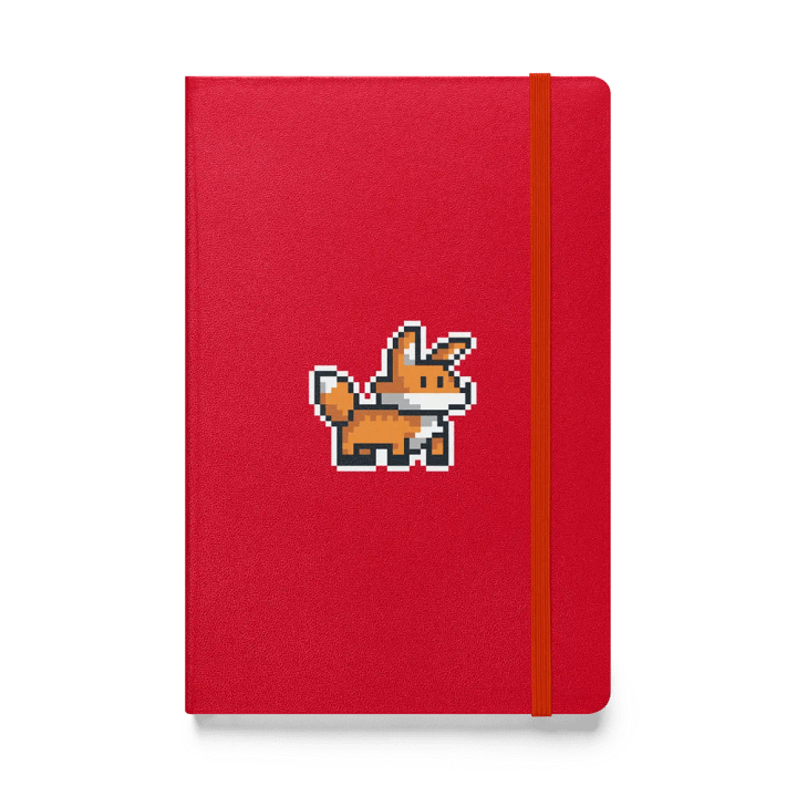 Retro Pixel Fox Hardcover Notebook product image (1)