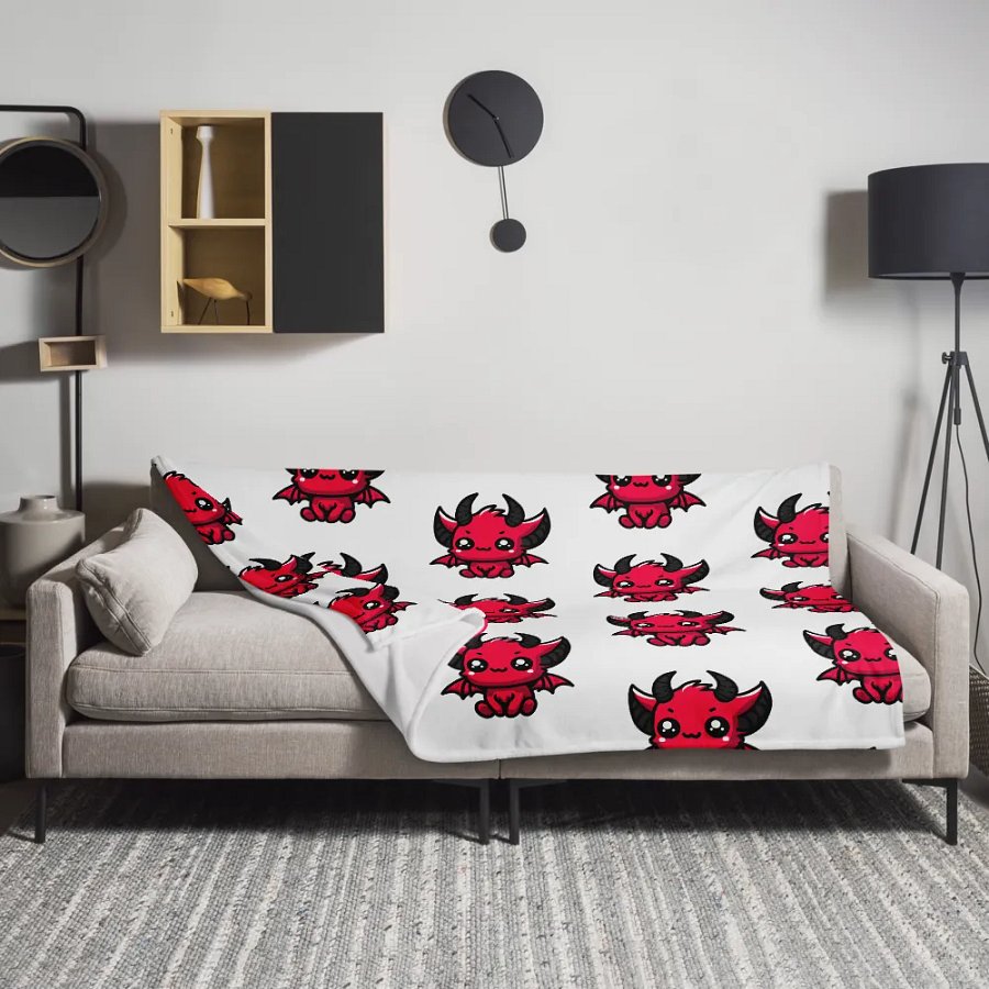 Mythical Devil Bat Throw Blanket product image (11)
