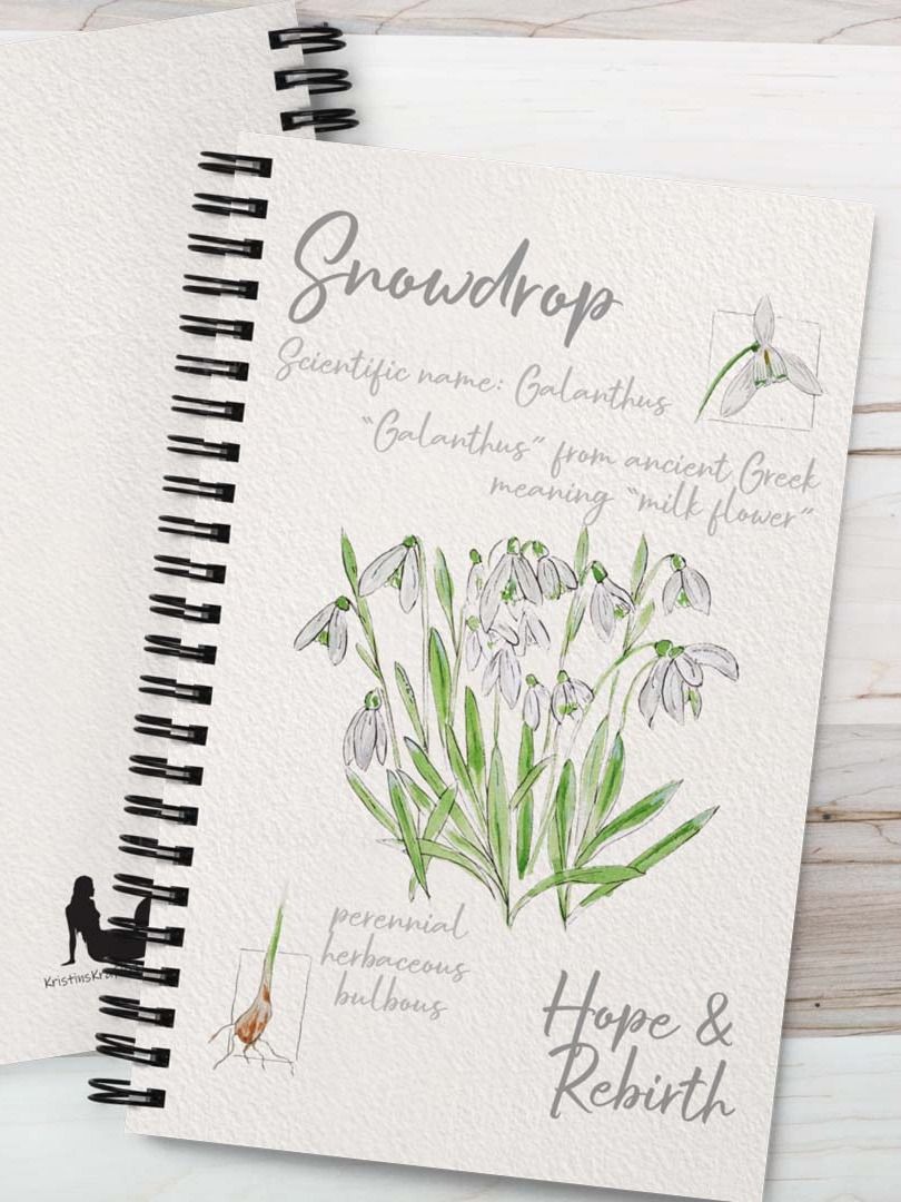 Snowdrop Flower Field Notes Style Notebook product image (5)