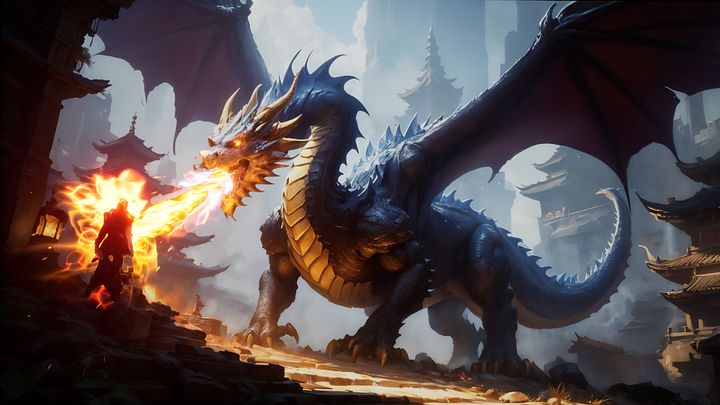 Dragon Fire Breath in Unreal Engine 5.4 Niagara | Download Files product image (1)
