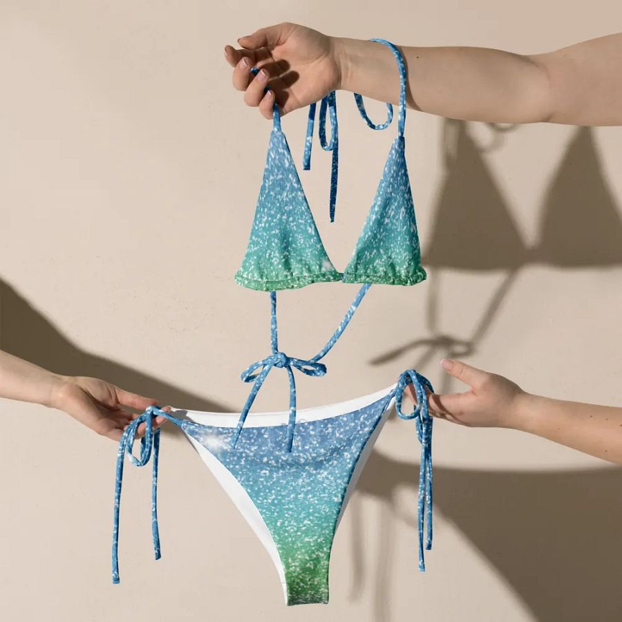 Glitter Unicorn Texture Design String Bikini (7) product image (7)