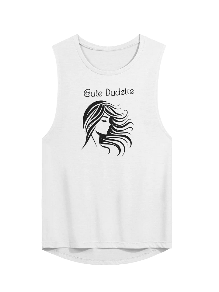Cute Dudette White Muscle Tank product image (1)