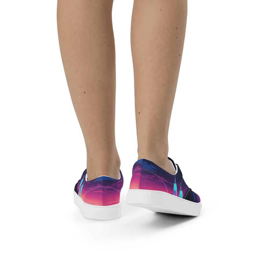 Vaporwave New York City All Over Print Canvas Shoes product image (12)