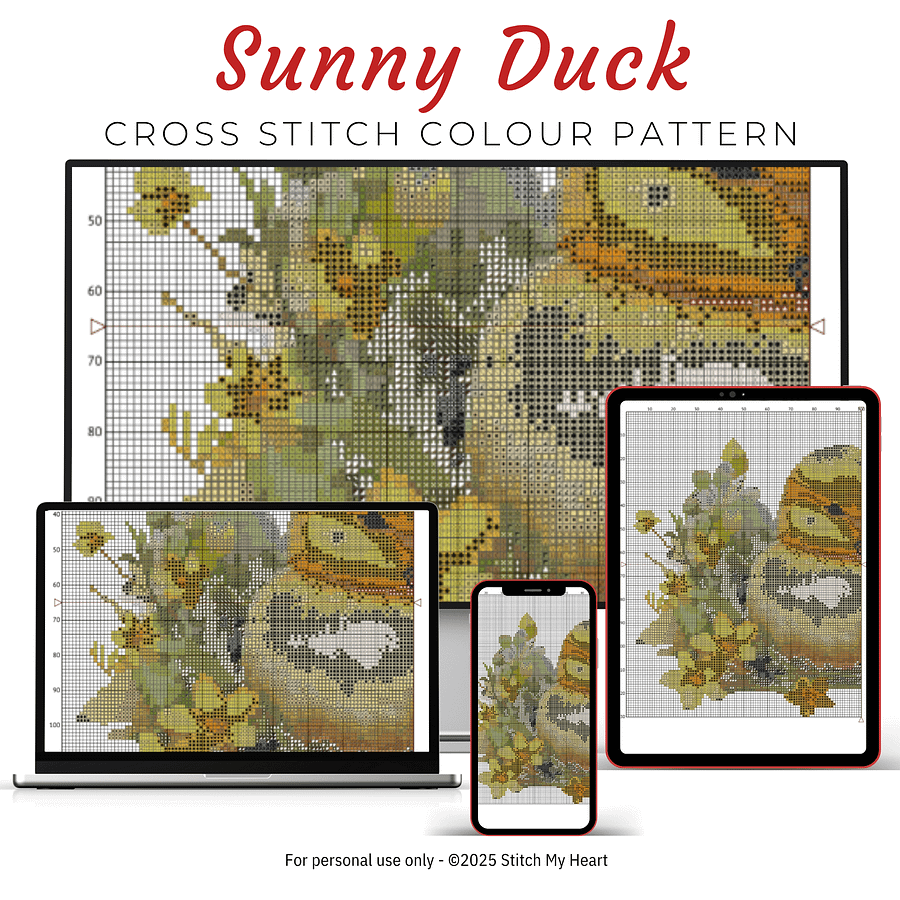 Sunny Duck Cross Stitch Pattern product image (4)