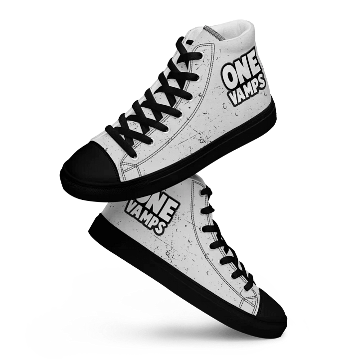 Women's High Top Canvas Shoes OneVamps White scratch color product image (1)