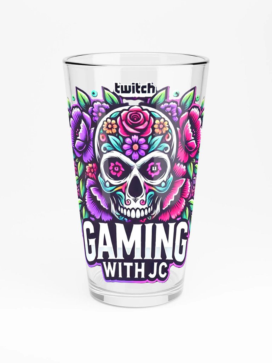 Flower Skull JC Pint Glass product image (3)
