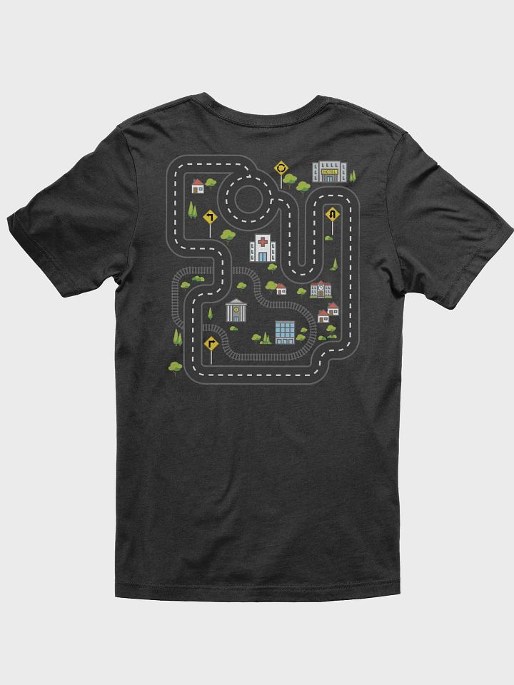 Play Cars On Dad's Back Playmat Road Map Car Race Track T-Shirt product image (2)