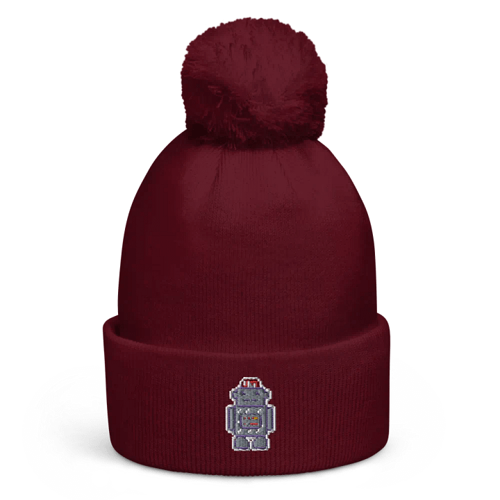 Pixel Robot pompom beanie product image (1)