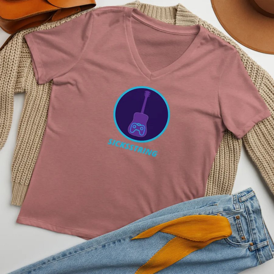 Pink V neck product image (7)