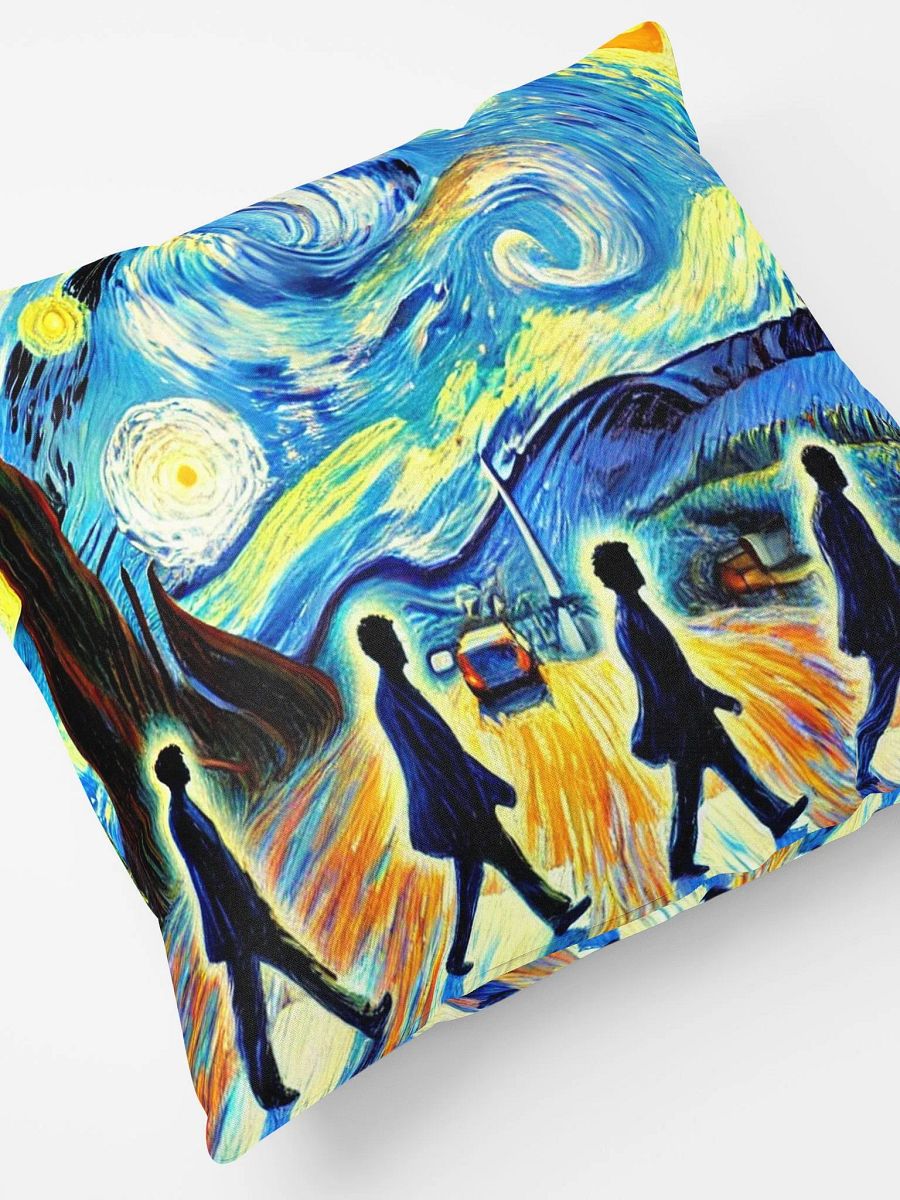 🛋️ The Beatles – Abbey Road Van Gogh-Inspired 18x18 Pillow product image (4)
