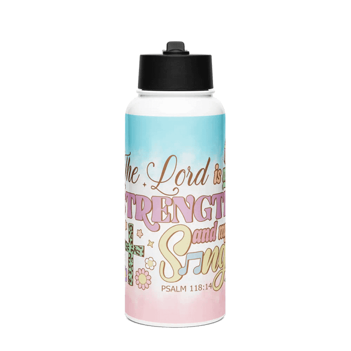 The Lord is my Strength Stainless Steel Water Bottle product image (1)