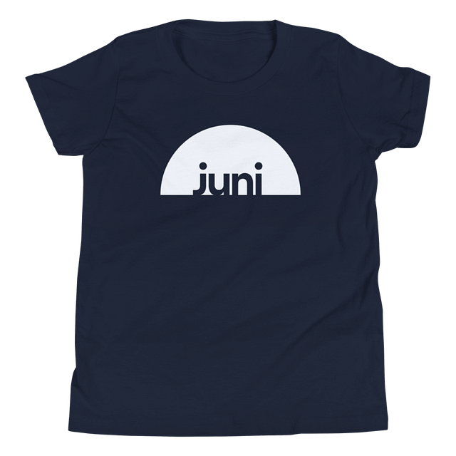 Juni T-Shirt, White On Navy (Youth) product image (1)