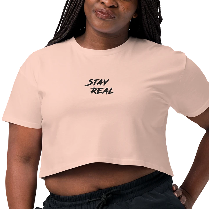 Stay REAL Embroidered Crop Top product image (1)