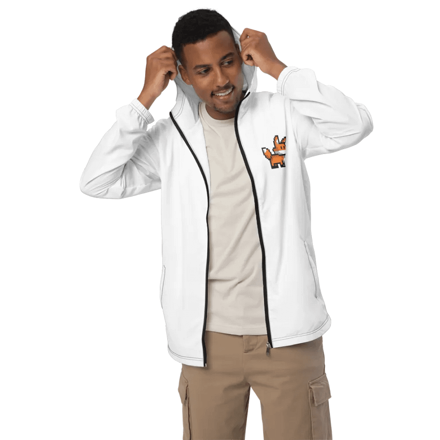Fox Geometric Pixel Art Windbreaker product image (3)